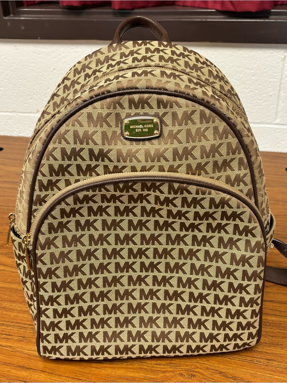 RARE - Michael Kors 'MK' Logo Mini Backpack 'Tan/Brown' - NWOT